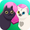 Paysages d'amour de chats